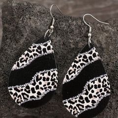 Leopard Water Drop Dangle Earrings Women Accessories