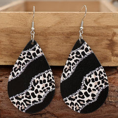 Leopard Water Drop Dangle Earrings Women Accessories