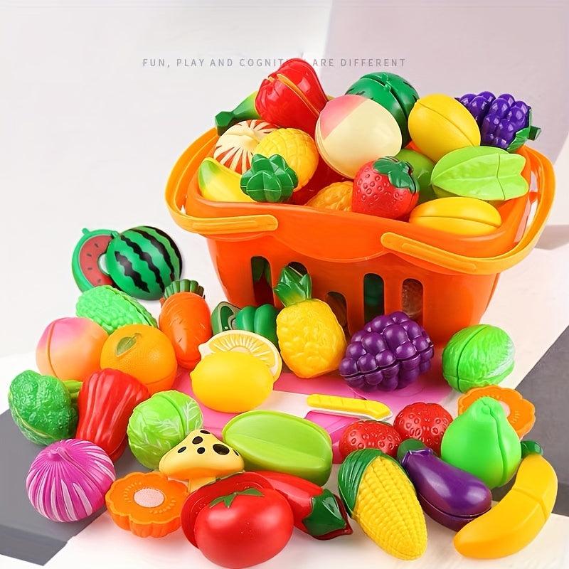 16pcs DIY Plastic Food Cutting Toy Set for Kids Play House Kitchen Toys