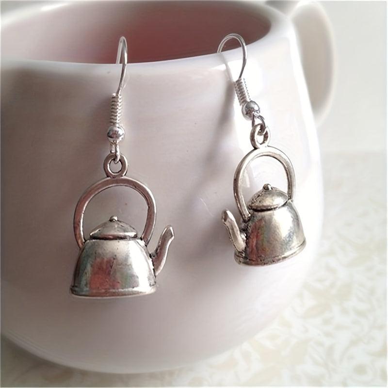 Vintage Teapot Shaped Earrings Wedding Gift