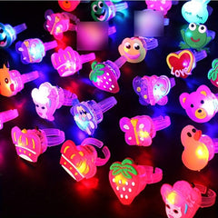 5pcs Luminous Ring Kids Toy LED Flash Finger Light Christmas Gift