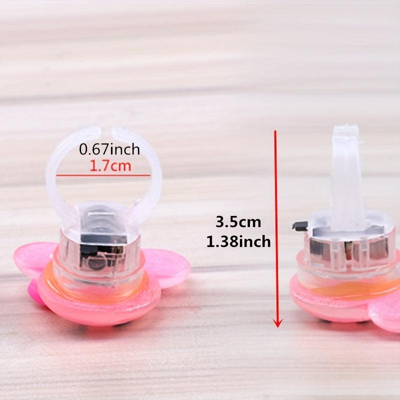 5pcs Luminous Ring Kids Toy LED Flash Finger Light Christmas Gift
