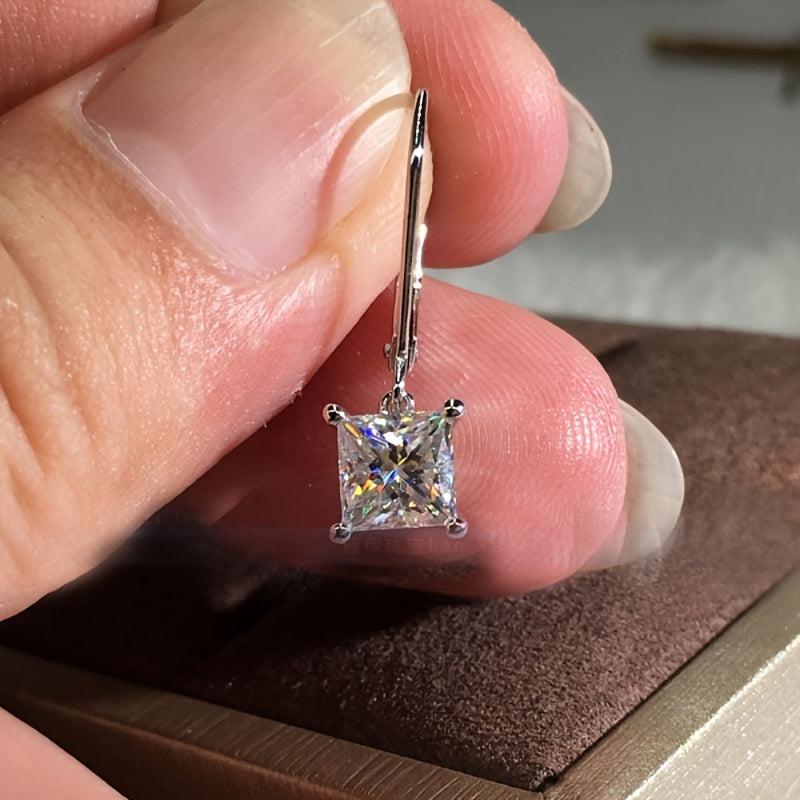 Zircon Geometric Square Earrings Party Christmas Gift Women