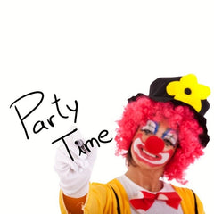 Clown Wig Head Cover Curly Hair Ball Makeup COS Halloween Clown Red Nose