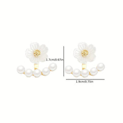 Irregular Flower Front & Back Earrings for Hot Models