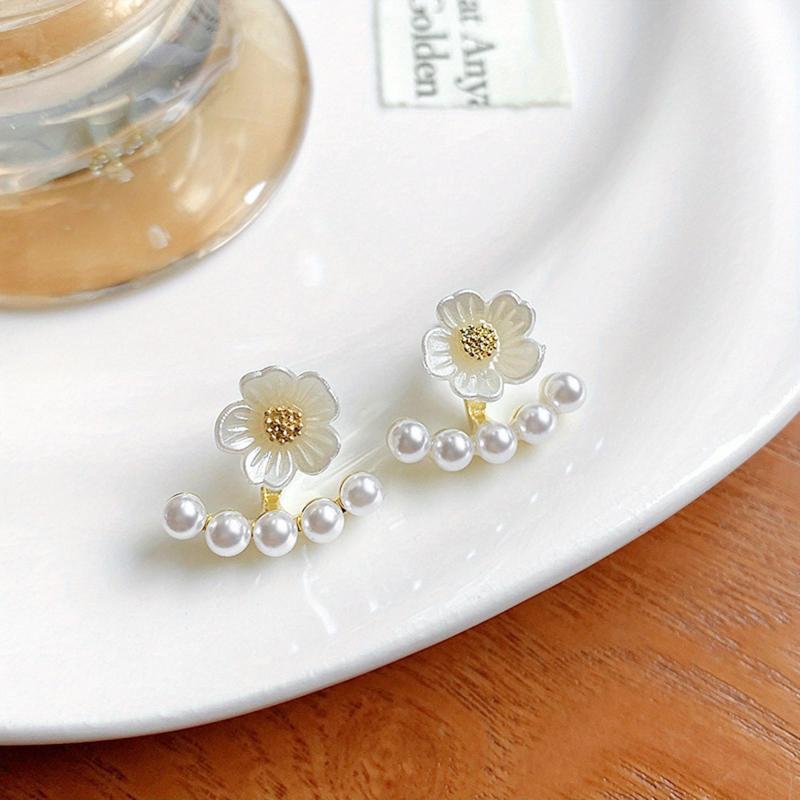 Irregular Flower Front & Back Earrings for Hot Models
