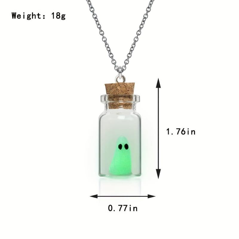 Glow In The Dark Ghost Charm Necklace