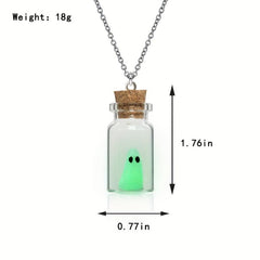 Glow In The Dark Ghost Charm Necklace