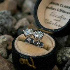 Zircon Stud Earrings For Women Birthday Gift