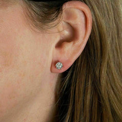Zircon Stud Earrings For Women Birthday Gift