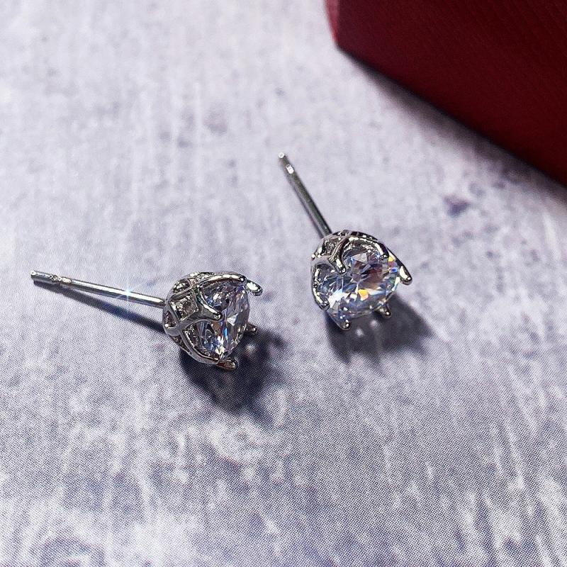 Zircon Stud Earrings For Women Birthday Gift