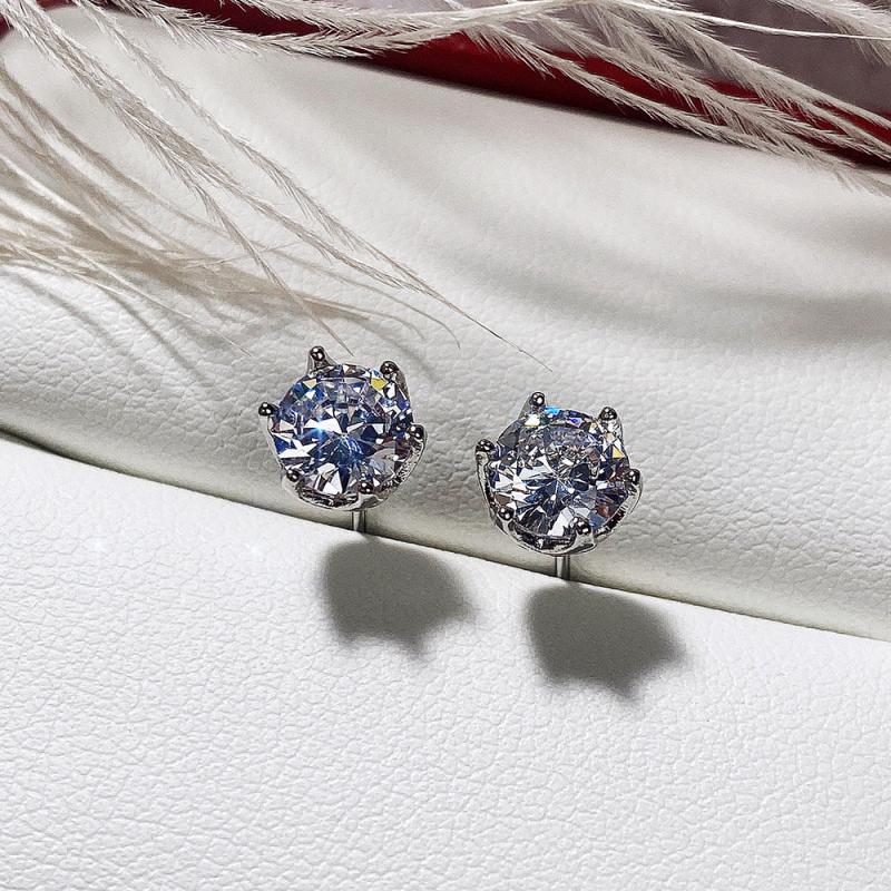 Zircon Stud Earrings For Women Birthday Gift