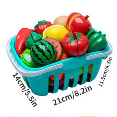 Kids Kitchen Cut Fruit And Vegetable Set - Pretend Play Food