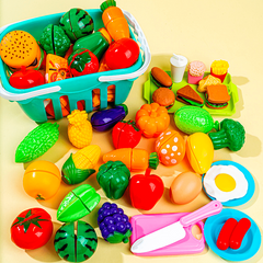 Kids Kitchen Cut Fruit And Vegetable Set - Pretend Play Food