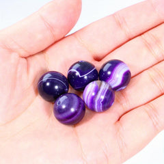 Natura Purple Agate Beads Bracelet 10mm