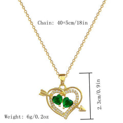 Heart Pendant Necklace Stainless Steel Chain Birthday Party Jewelry