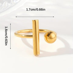 Stylish Stainless Steel Ring N029