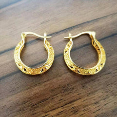 Silver Plated Geometric Hoop Earrings For Girls