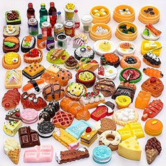30pcs Resin Food & Drink Bottle Toys for Kids Pretend Play Cooking DIY Craft