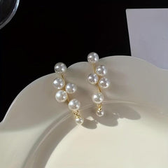 Slim Pearl Stud Earrings for Elegant Style