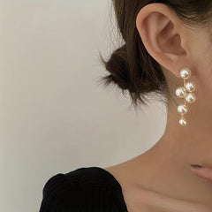 Slim Pearl Stud Earrings for Elegant Style