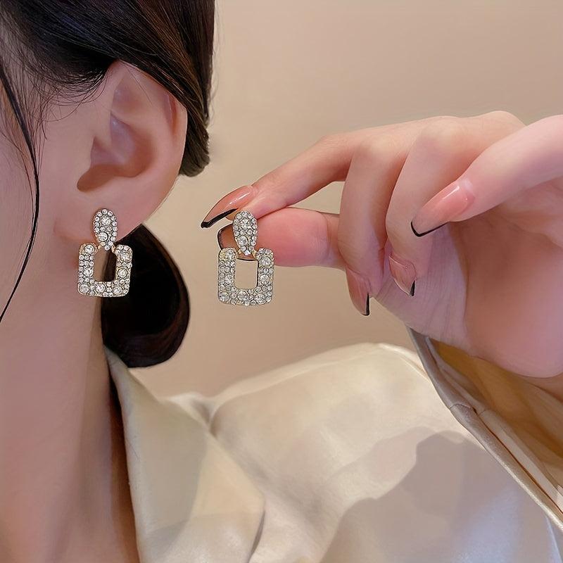 Geometric Micro Square Earrings for Autumn Winter Fashion
