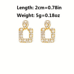 Geometric Micro Square Earrings for Autumn Winter Fashion
