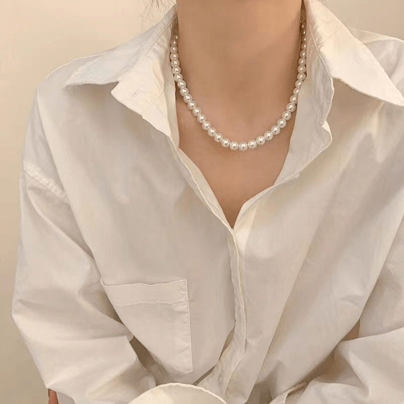 Vintage Pearl Necklace Clavicle Gift Party Jewelry