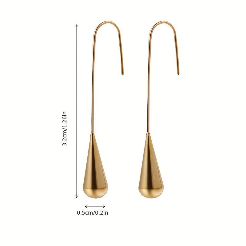 Water Drop Earrings Women's Stud Earrings Oval Drop Earrings Party Gift