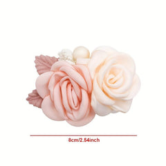 Pink Flower Hair Clip for Girls Hair Accessories