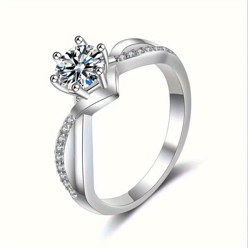Women's Zirconia Engagement Ring Jewelry Gift