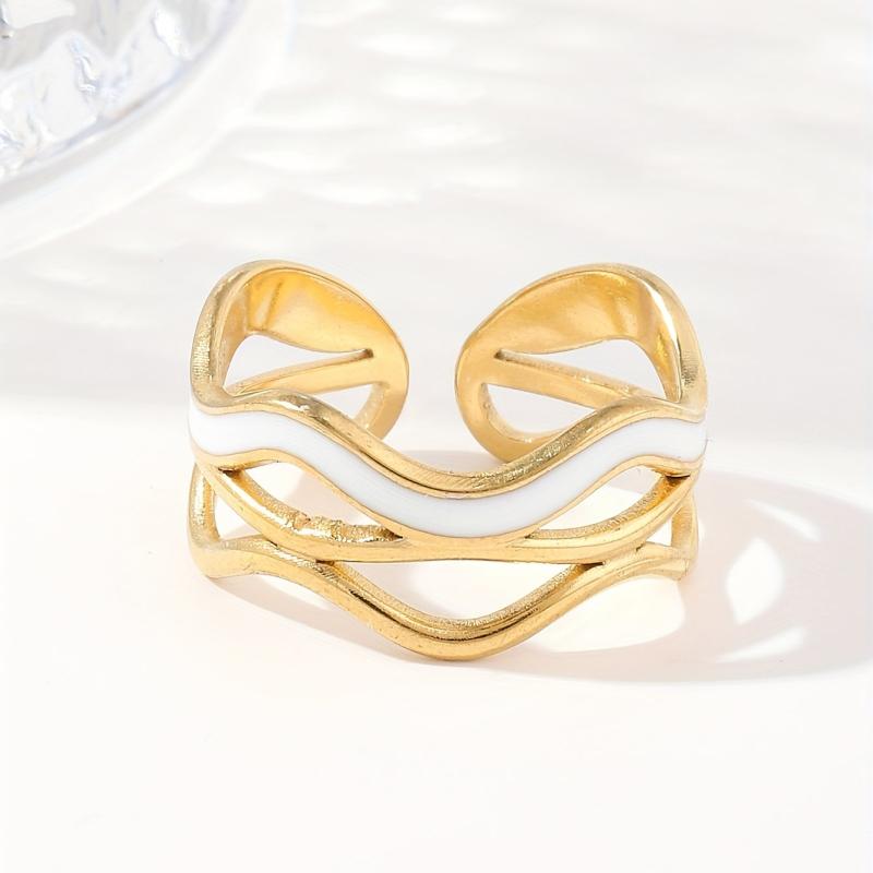 Stylistic Stainless Steel Ring W122