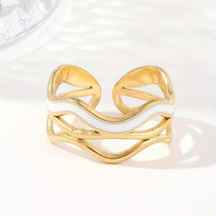 Stylistic Stainless Steel Ring W122