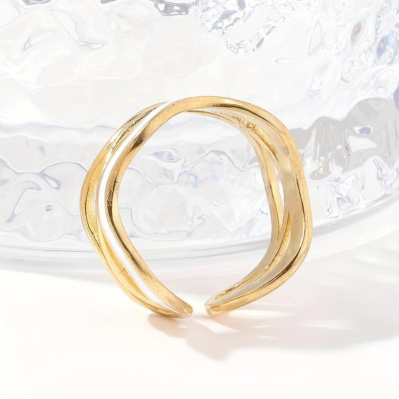 Stylistic Stainless Steel Ring W122