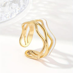 Stylistic Stainless Steel Ring W122