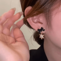 Bow Snowflake Earrings for Women