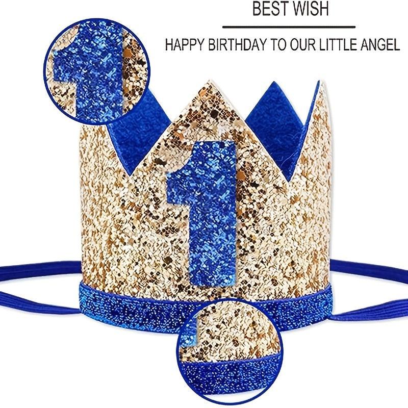 1st Birthday Party Hat Crown for Baby Boy