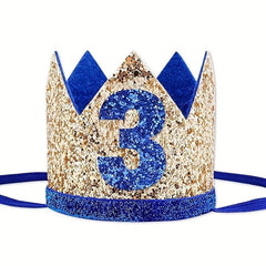1st Birthday Party Hat Crown for Baby Boy