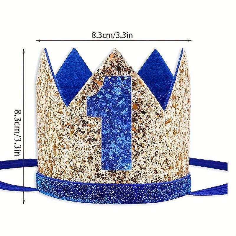 1st Birthday Party Hat Crown for Baby Boy
