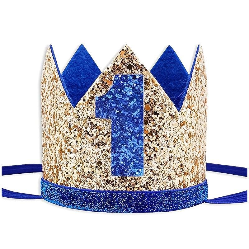 1st Birthday Party Hat Crown for Baby Boy
