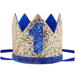 1st Birthday Party Hat Crown for Baby Boy