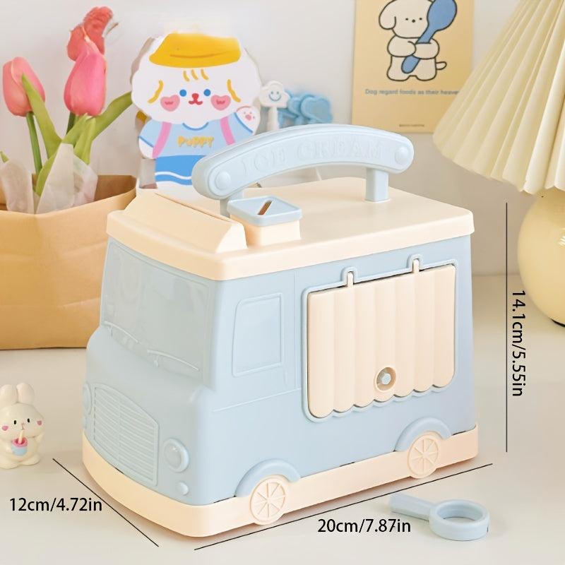 Cartoon Car Lock Piggy Bank Christmas Gift