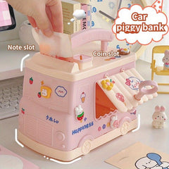 Cartoon Car Lock Piggy Bank Christmas Gift