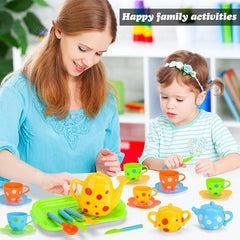 Kids Play House Kitchen Toy Set with Tableware and Kitchenware