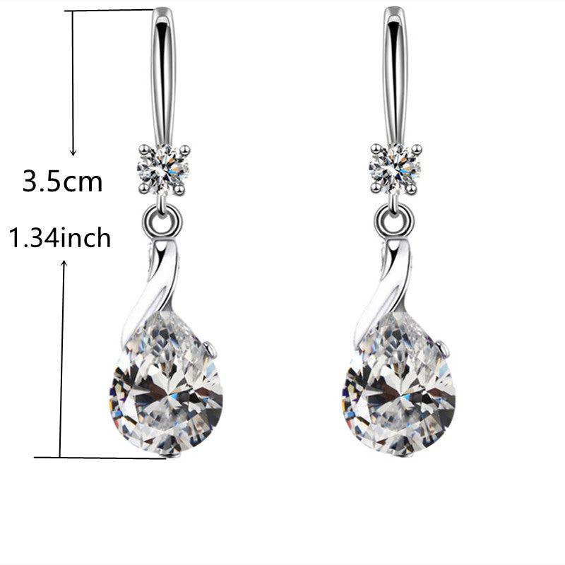 Red Gemstone Pendant Earrings Bride Wedding Jewelry
