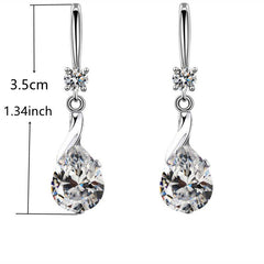 Red Gemstone Pendant Earrings Bride Wedding Jewelry