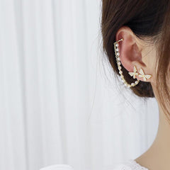 Vintage Butterfly Stud Earrings Fairy Tassel Wedding Earrings