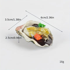 Seafood Scallop Model Backpack Zipper Head Decoration