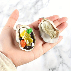 Seafood Scallop Model Backpack Zipper Head Decoration