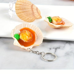 Seafood Scallop Model Backpack Zipper Head Decoration